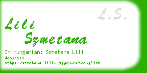 lili szmetana business card